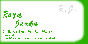 roza jerko business card